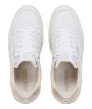 NAPAPIJRI S5BARK12 Ledersneakers wei&szlig;/beige - Herrenschuhe - 4