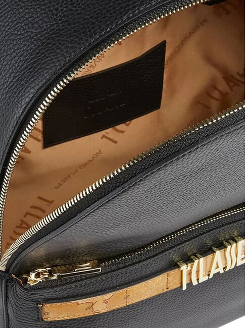 CHIC SOUL Rucksack mit Vordertasche, aus Leder Schwarz - Damentaschen