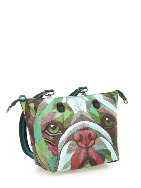 G3 PLUS Mittlere Einkaufstasche, wandelbar gr&uuml;ner Bulldogge - Damentaschen