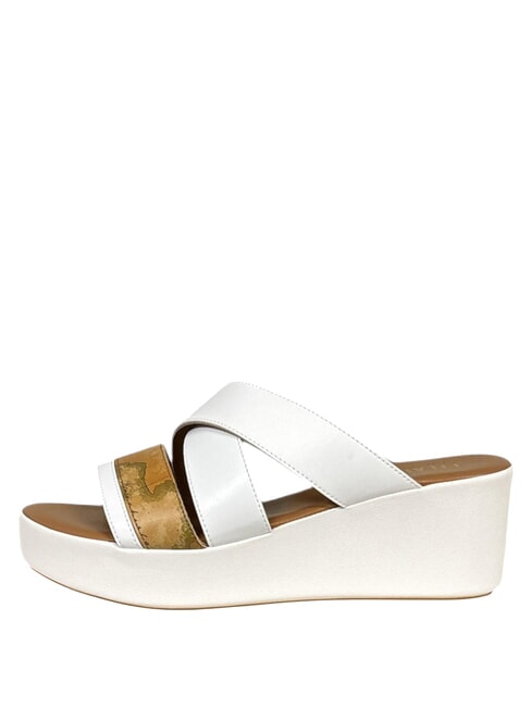 GEO Keilpantoffeln Wei&szlig; - Damenschuhe