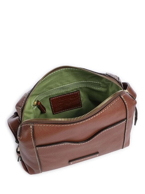 GEMMA Mini-Schultertasche aus Leder BRAUN - Damentaschen
