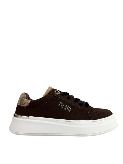 GEO Sneaker mit Logo Dunkelbraun/Geobeige - Damenschuhe