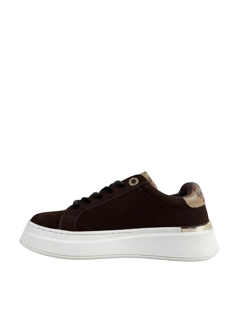 GEO Sneaker mit Logo Dunkelbraun/Geobeige - Damenschuhe