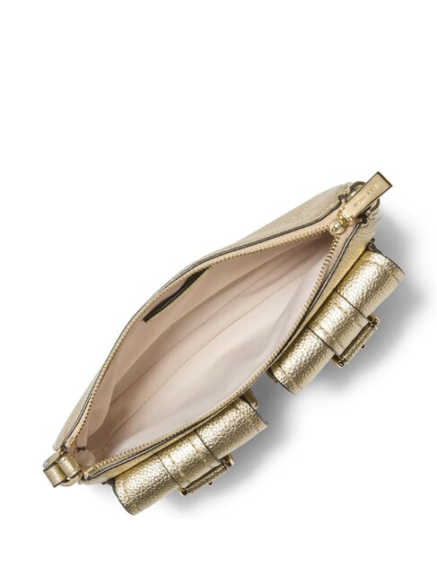 MK Kleine Schultertasche aus Leder Blassgold - Damentaschen