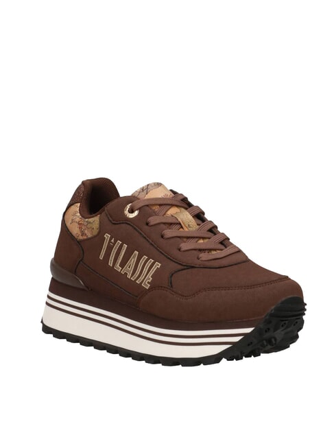 GEO High-Top-Sneaker Dunkelbraun/Geobeige - Damenschuhe