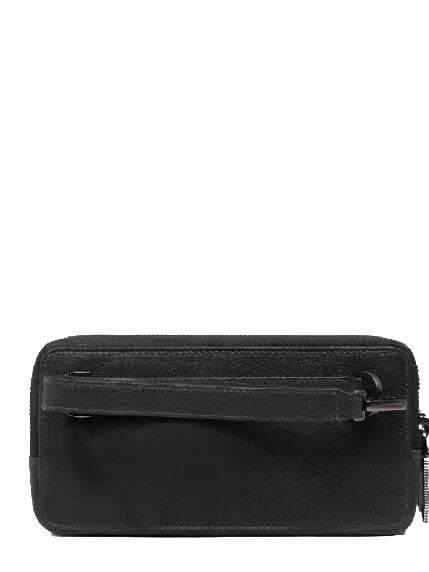 CRONUS Clutch mit Kartenhalter und Handgelenktasche Schwarz - Damentaschen
