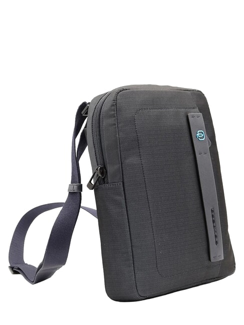 P16 Tasche aus gemischtem Leder, iPad-Halterung blauer Chevron - Umh&auml;ngetaschen Herren