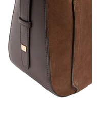 PIQUADRO CIRCLE Schultertasche, Leder dunkelwalnussfarbenes Wildleder - Damentaschen - 5