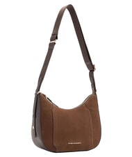 PIQUADRO CIRCLE Schultertasche, Leder dunkelwalnussfarbenes Wildleder - Damentaschen - 6