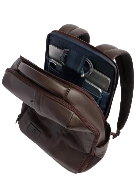 RUSSEL Lederrucksack f&uuml;r 15,6"-Laptop MORO - PC-Rucks&auml;cke