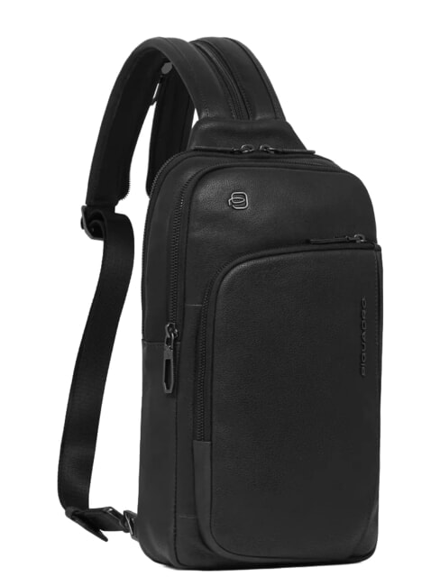 CRONUS One-Shoulder-Rucksack aus Leder Schwarz - PC-Rucks&auml;cke