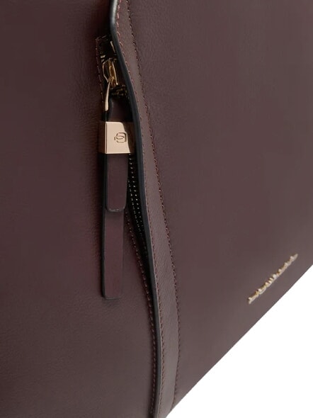 CIRCLE 14-Zoll-Laptoptasche aus Leder bordeauxrot/rosa - Arbeitstaschen