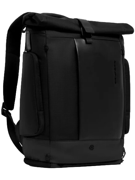 W145 Rolltop-Rucksack f&uuml;r 15,6-Zoll-Laptop Schwarz - Rucks&auml;cke f&uuml;r Schule &amp; Freizeit
