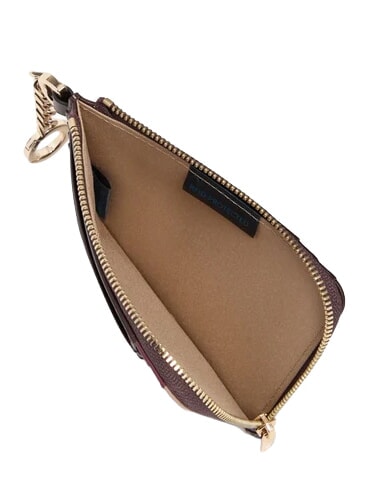CIRCLE Kartenhalter / Schl&uuml;sselhalter aus Leder bordeauxrot/rosa - Brieftaschen Herren