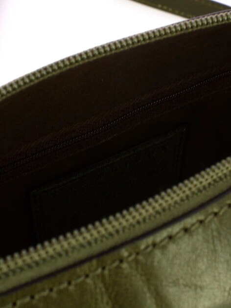 CECILIA Schultertasche aus Leder Thymian abb gold - Damentaschen