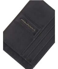 PIQUADRO W143 Flacher Kartenhalter aus Leder Schwarz - Brieftaschen Herren - 3