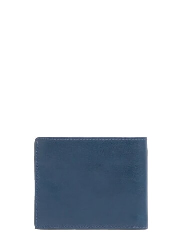 W143 Ledergeldb&ouml;rse Blau - Brieftaschen Herren
