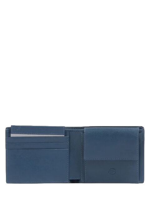 W143 Ledergeldb&ouml;rse Blau - Brieftaschen Herren