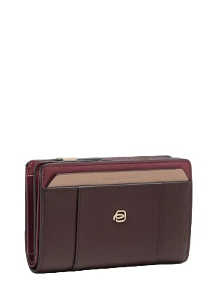 CIRCLE Mittelgro&szlig;e Brieftasche aus Leder bordeauxrot/rosa - Brieftaschen Damen