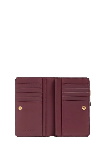 CIRCLE Mittelgro&szlig;e Brieftasche aus Leder bordeauxrot/rosa - Brieftaschen Damen