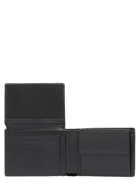 W143 Ledergeldb&ouml;rse mit 7 F&auml;chern Schwarz - Brieftaschen Herren