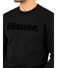 BLAUER CROSBY Sweatshirt mit Rundhalsausschnitt und Logo Schwarz - Herrenpullover - 3