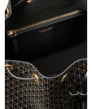CALVIN KLEIN EMBLEM AOP Schultertasche Black AOP - Damentaschen - 4