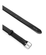 CALVIN KLEIN ESSENTIAL BUCKLE Lederg&uuml;rtel Schwarz / Antiknickel - G&uuml;rtel - 2