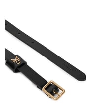 CALVIN KLEIN SQUARE BUCKLE CK Lederg&uuml;rtel Schwarz / Antik-Hellgold - G&uuml;rtel - 2