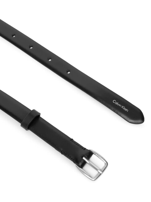ESSENTIAL BUCKLE Lederg&uuml;rtel Schwarz / Antiknickel - G&uuml;rtel