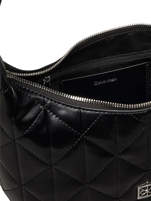 QUILTED SMALL Umh&auml;ngetasche auf Schwarz - Damentaschen