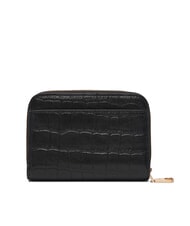 CALVIN KLEIN CK CROC Kleines Lederportemonnaie auf Schwarz - Brieftaschen Damen - 3