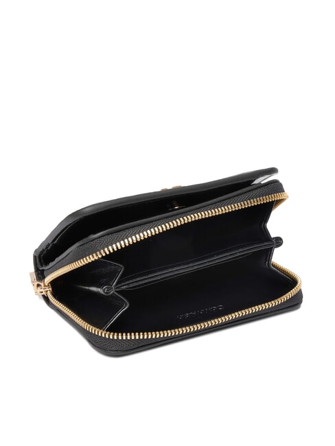 CK CROC Kleines Lederportemonnaie auf Schwarz - Brieftaschen Damen