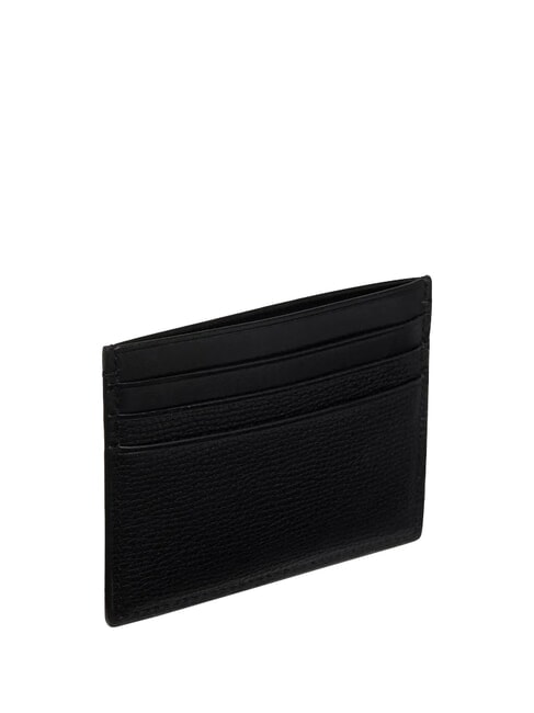PREMIUM LEATHER Flacher Kartenhalter aus Leder auf Schwarz - Brieftaschen Herren