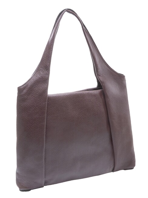 ZEYNEP Flache Schultertasche, mittel Mokka - Damentaschen