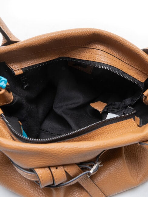 ELIF Mittelgro&szlig;e Lederclutch mit Schulterriemen L&ouml;we - Damentaschen