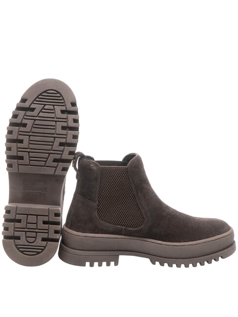 IUKA Lederstiefeletten Dunkelbraun - Herrenschuhe