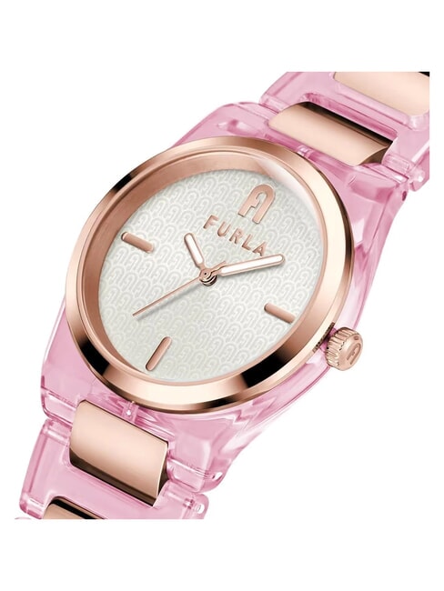 TEMPO MINI Modeuhr wei&szlig; und rosa - Uhren