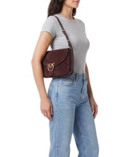 PINKO LOVE SATCHEL Schultertasche aus Wildleder - Damentaschen