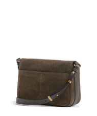 PINKO LOVE SATCHEL Mini-Schultertasche aus Leder Dunkelolivgr&uuml;n-Antikgold - Damentaschen - 3