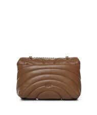 PINKO LOVE PUFF MINI Mini-Umh&auml;ngetasche aus Nappa Cognacbraun-Antikgold - Damentaschen - 3