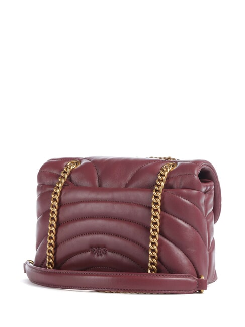 LOVE PUFF MINI Mini-Umh&auml;ngetasche aus Nappa intensives Johannisbeer-Antikgold - Damentaschen
