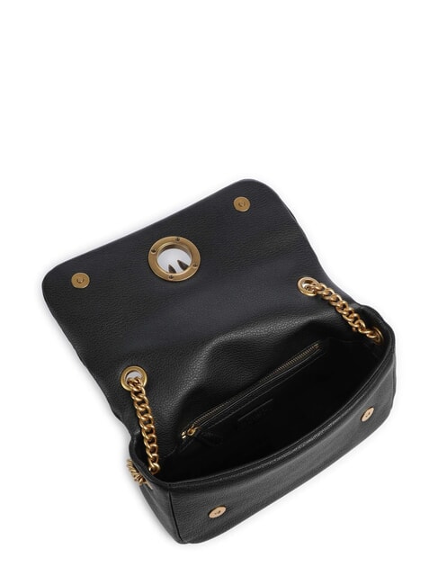 CLICK SOFT Mini-Schultertasche / Umh&auml;ngetasche schwarz-antikgold - Damentaschen