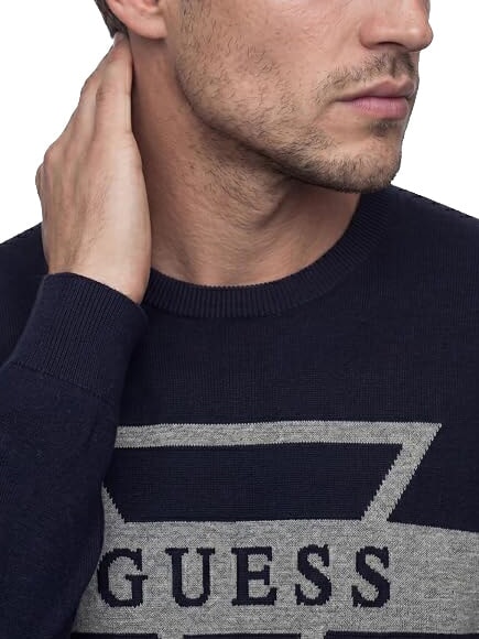 MARK LOGO JACQUARD Trikot mit dreieckigem Logo smartblue - Herrenpullover
