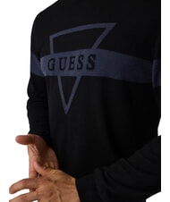 GUESS MARK LOGO JACQUARD Trikot mit dreieckigem Logo jetbla - Herrenpullover - 3