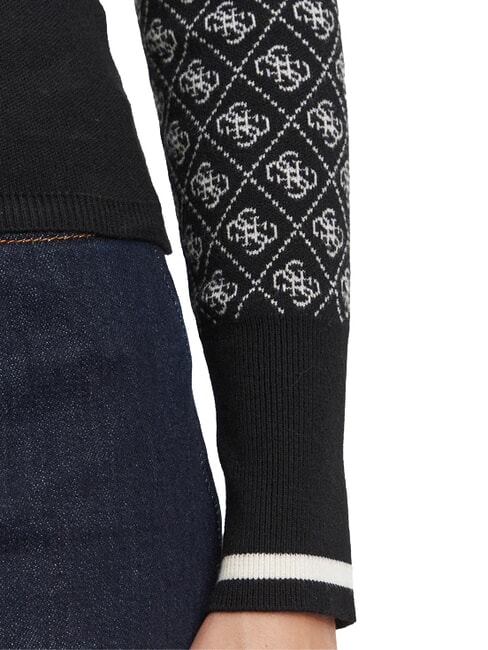 MOCK NECK AUBREY 4G Slim Fit Pullover schwarzer, ged&auml;mpfter Stein - Damenpullover