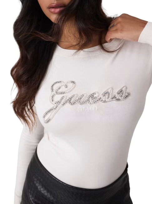 GEORGIA LOGO Lang&auml;rmeliges Hemd cremwhi - Damenpullover