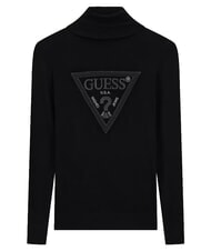 GUESS HALLIE TRIANGLE Pullover mit hohem Kragen und langen &Auml;rmeln jetbla - Damenpullover - 5