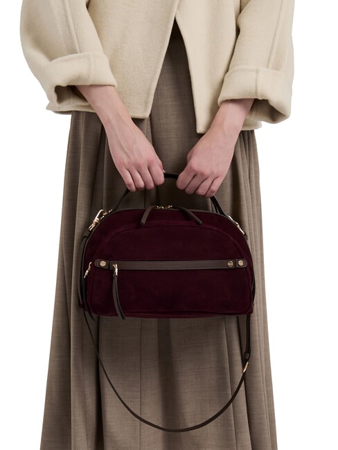 B-GALLERY Handtasche mit Schulterriemen Cabernet/Kakao - Damentaschen