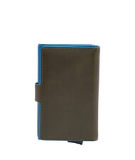 PIQUADRO BLUE SQUARE Kreditkartenetui aus Leder und Metall GR&Uuml;N - Brieftaschen Herren - 4
